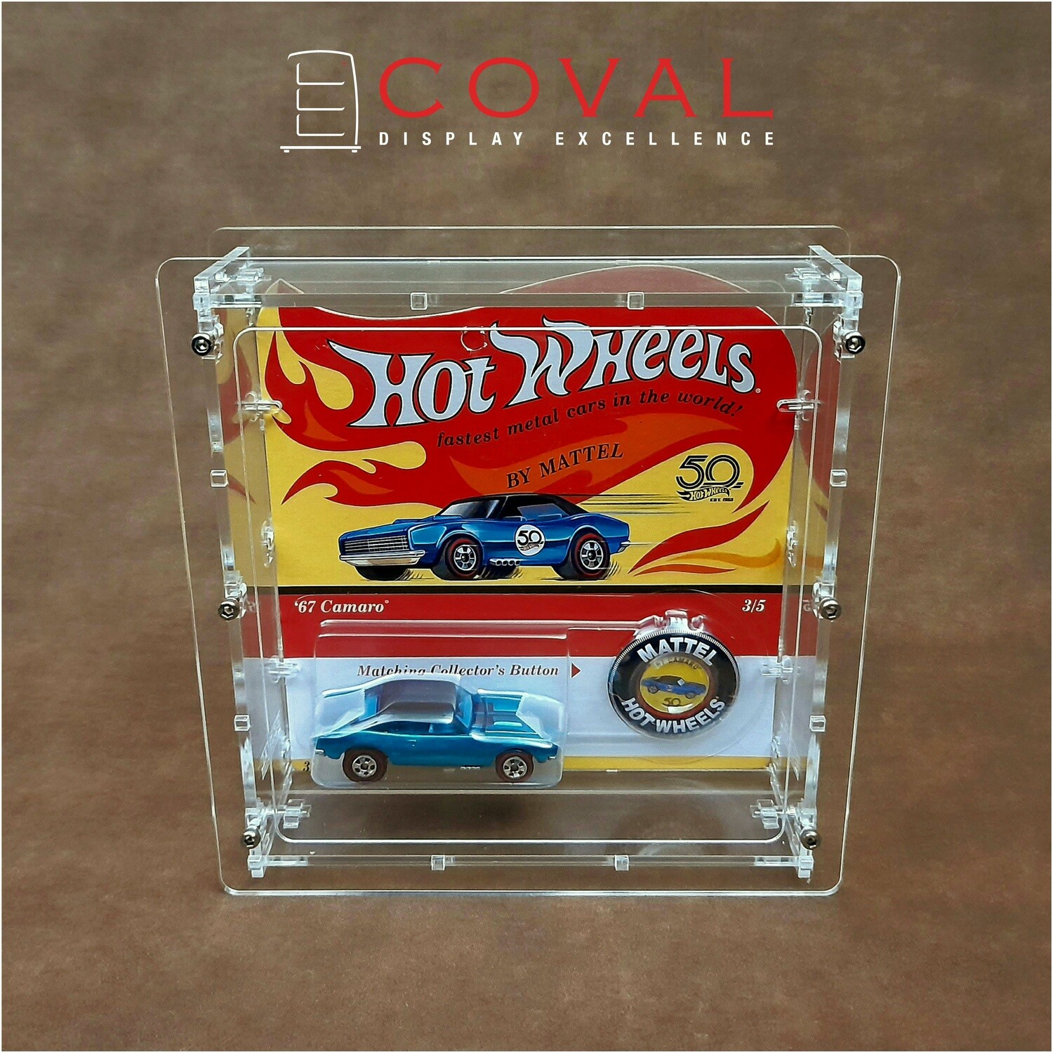 HOS-101 Acrylic Display Case for Single Carded Hotwheels Original Sixteen