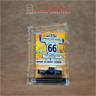 SRC-101D Acrylic Display Case for SingleCarded RLC and Mainline Hot Wheels *Stackable *Wallmountable *Front Opening Door