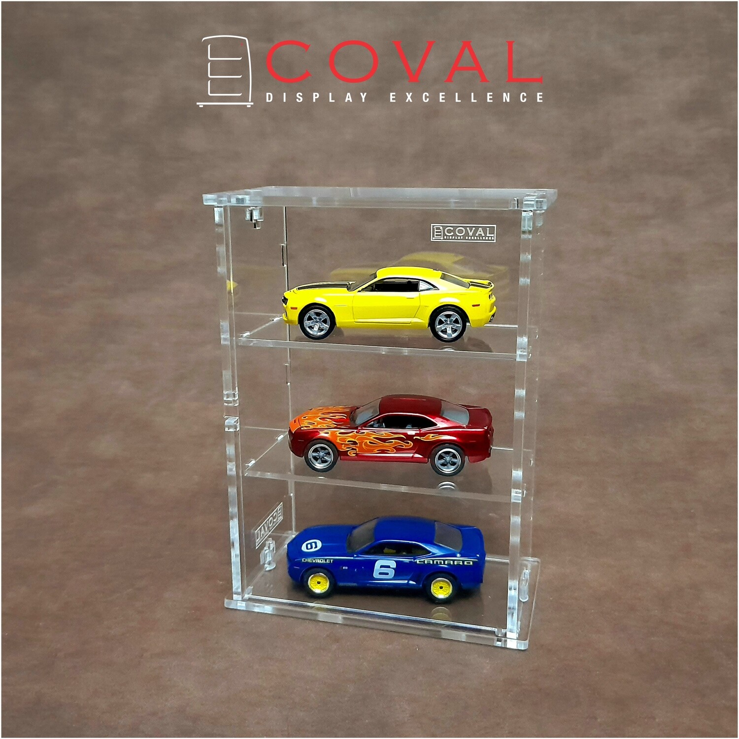 SMD-103C Acrylic Display Cabinet Holds 1/64 Loose Cars Holds 1 x 3