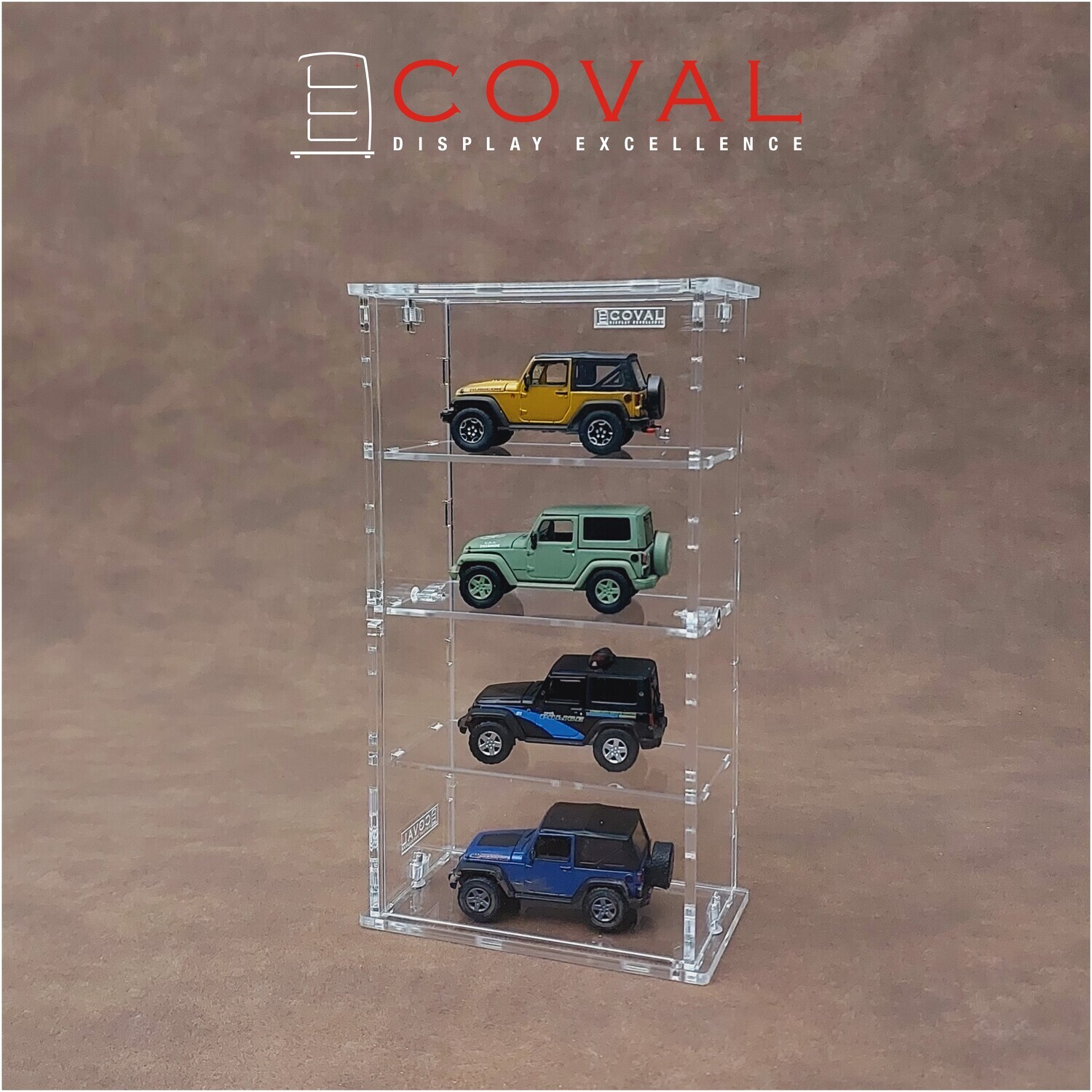 SMD-104C Acrylic Display Cabinet Holds 1/64 Loose Cars Holds 1 x 4