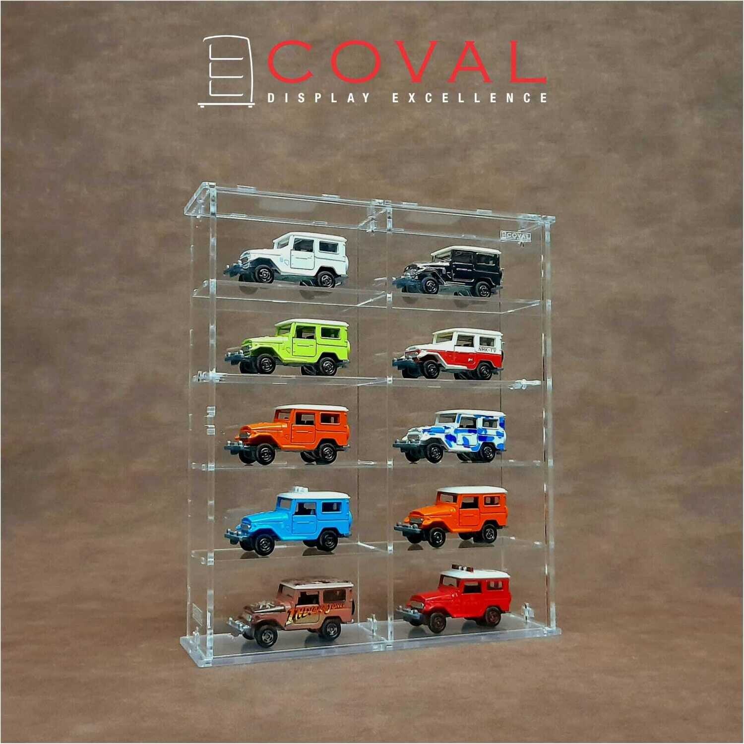 SMD-205C Acrylic Display Cabinet Holds 1/64 Loose Cars Holds 2 x 5