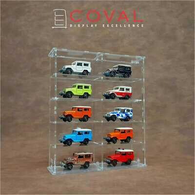 SMD-205C Acrylic Display Cabinet Holds 1/64 Loose Cars Holds 2 x 5