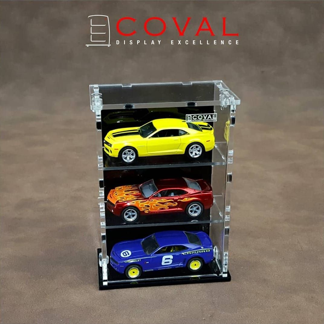 SMD-103B Acrylic Display Cabinet Holds 1/64 Loose Cars Holds 1 x 3