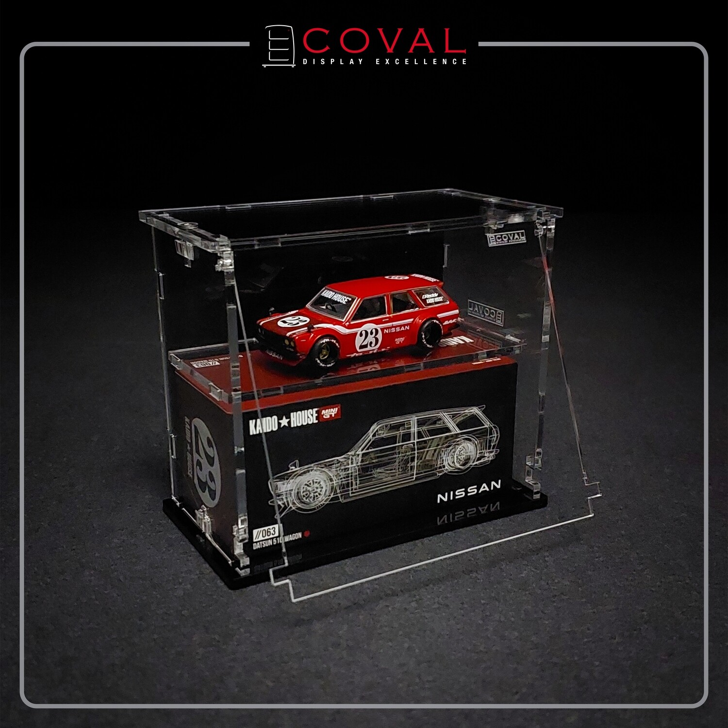 SMG-102KB Acrylic Display Cabinet for Mini GT x Kaido House Car