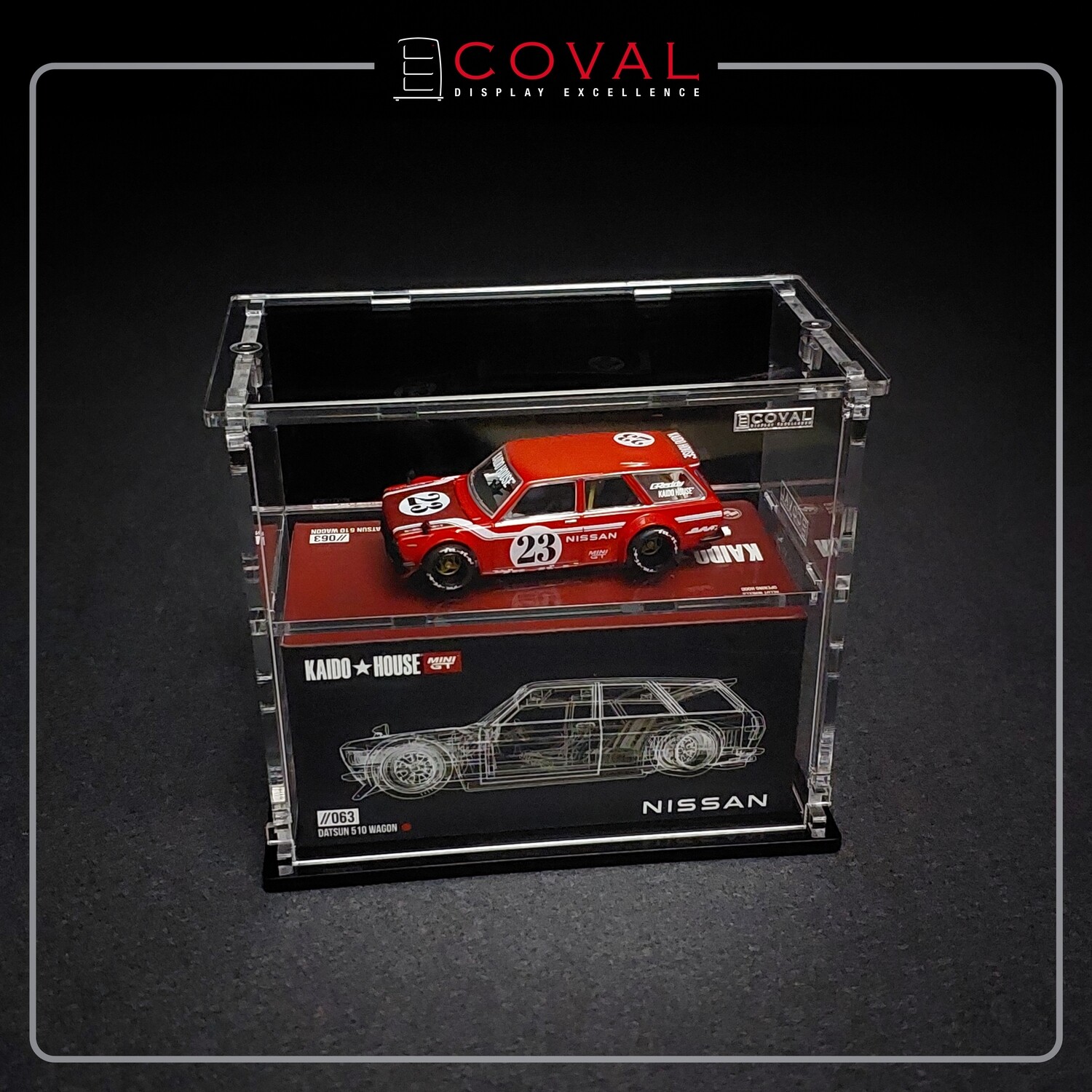 SMG-102KB Acrylic Display Cabinet for Mini GT x Kaido House Car