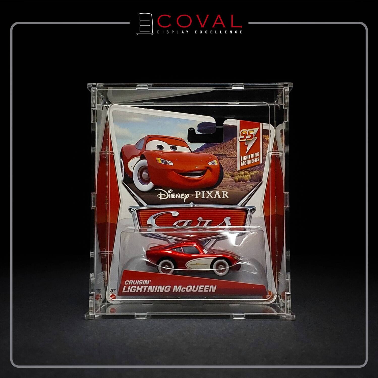 SCC-101 Acrylic Display for 1 Carded Character Cars  *Stackable *Wallmountable