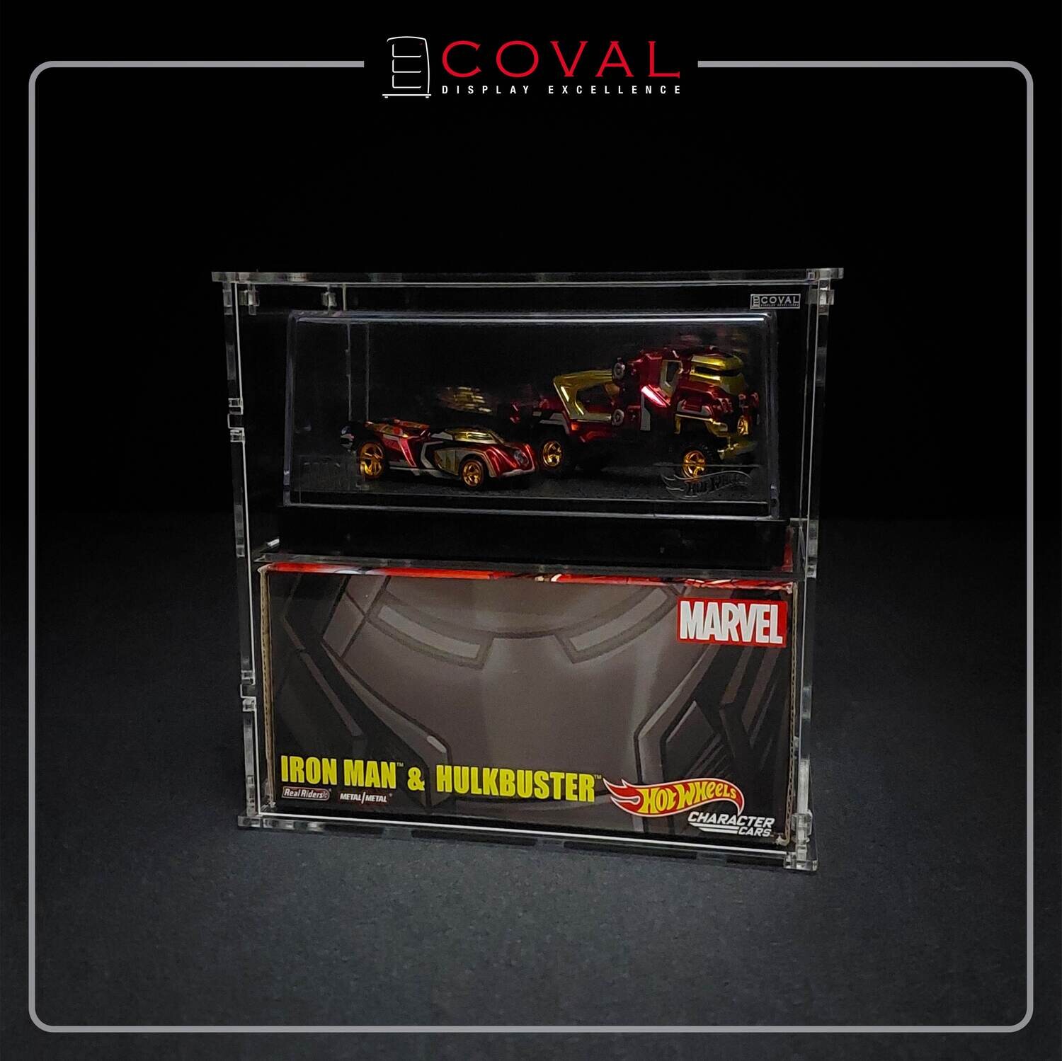HSD-102IM Acrylic Displays for Single Hot Wheels SDCC Iron Man 2017