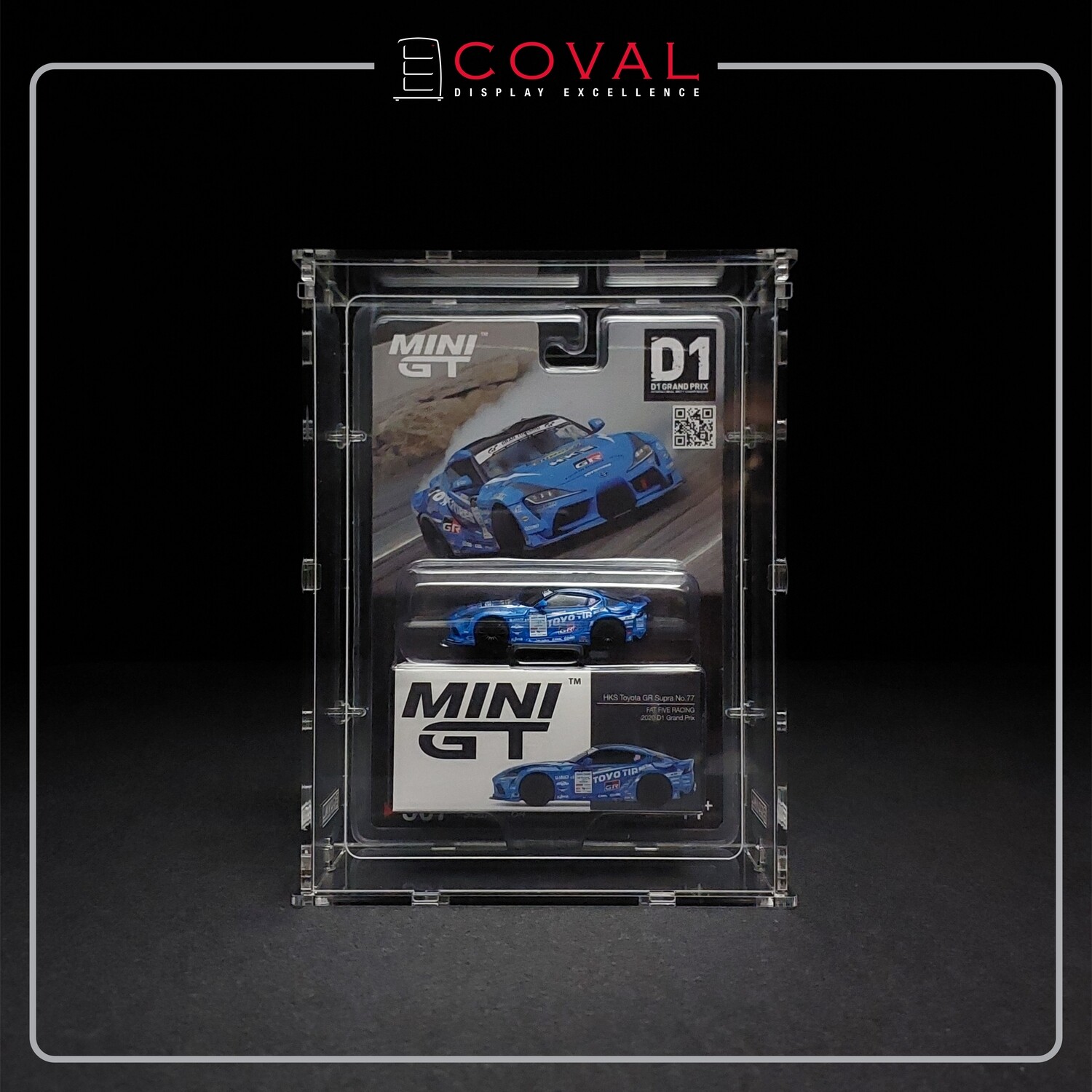SGT-101V Acrylic Display Case for Single Mini GT Blister Packed Car with Door