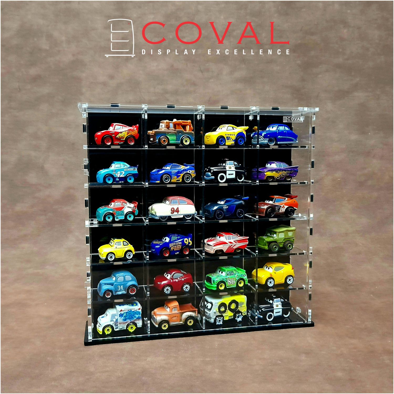 MNC-406 Acrylic Display Case for Mattel Disney Mini Racers Disney PIXAR CARS Holds 24