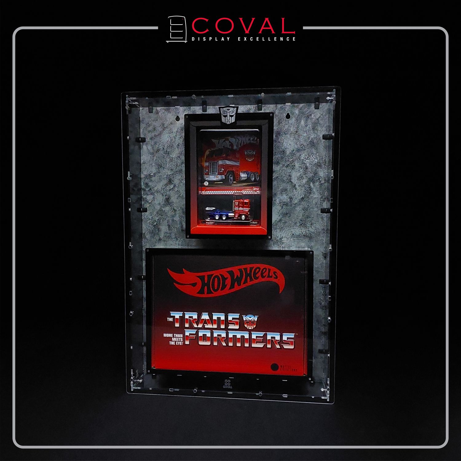 HOP-101W Acrylic Display Case for 2023 Carded Hot Wheels Transformers Optimus Prime and Packaging Box