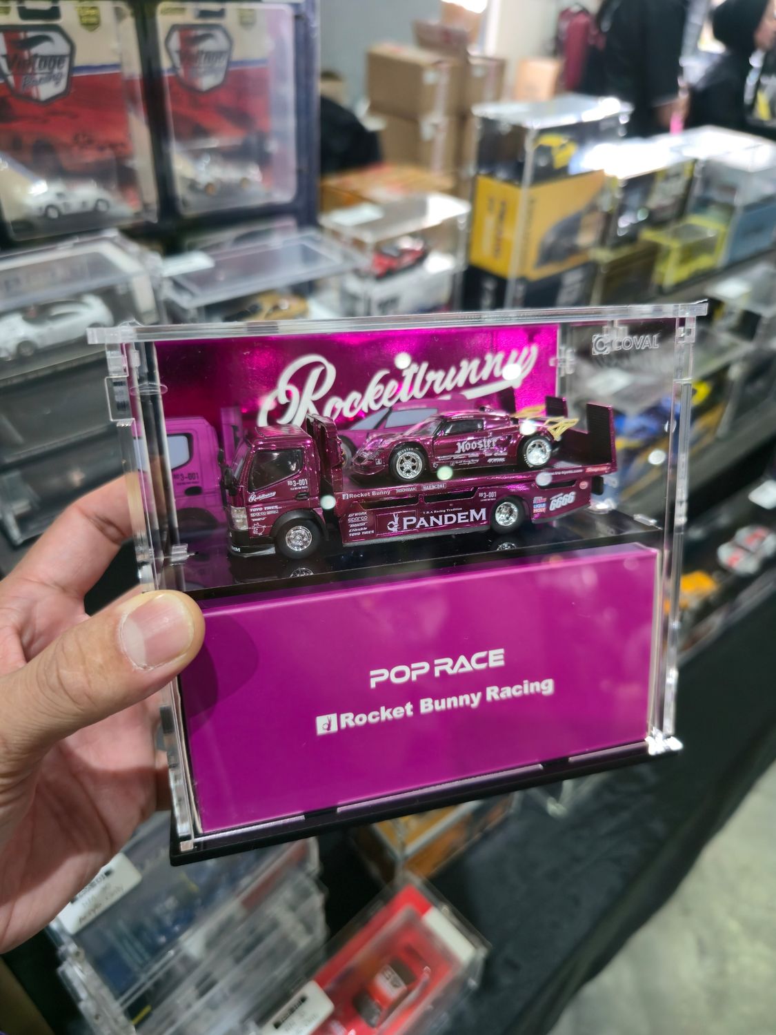 PRT-102 Acrylic Display Case with Detachable Front Door for Pop Race Transporter Hauler and Packaging Box