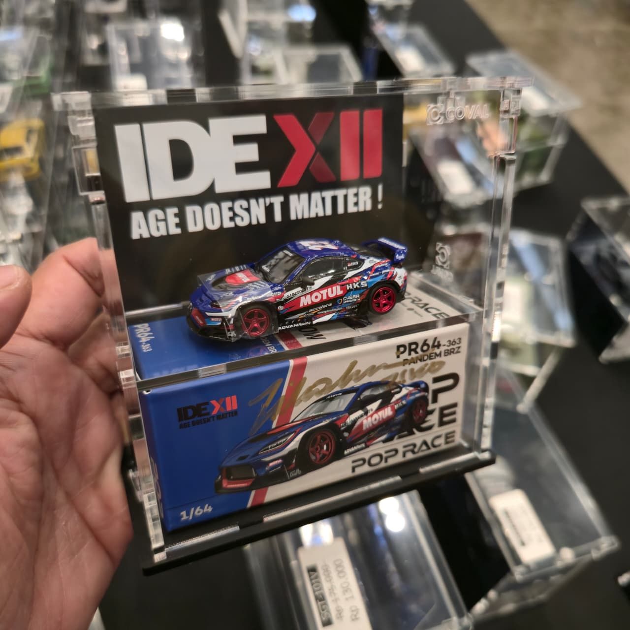 PRE-102IDE Acrylic Display Cabinet for Pop Race Car and Giftbox *IDE XII Exclusive