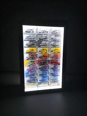 PRF-310L Acrylic Display Cabinet for 30 Mini GT/Pop Race Car and Box with LED Lighting