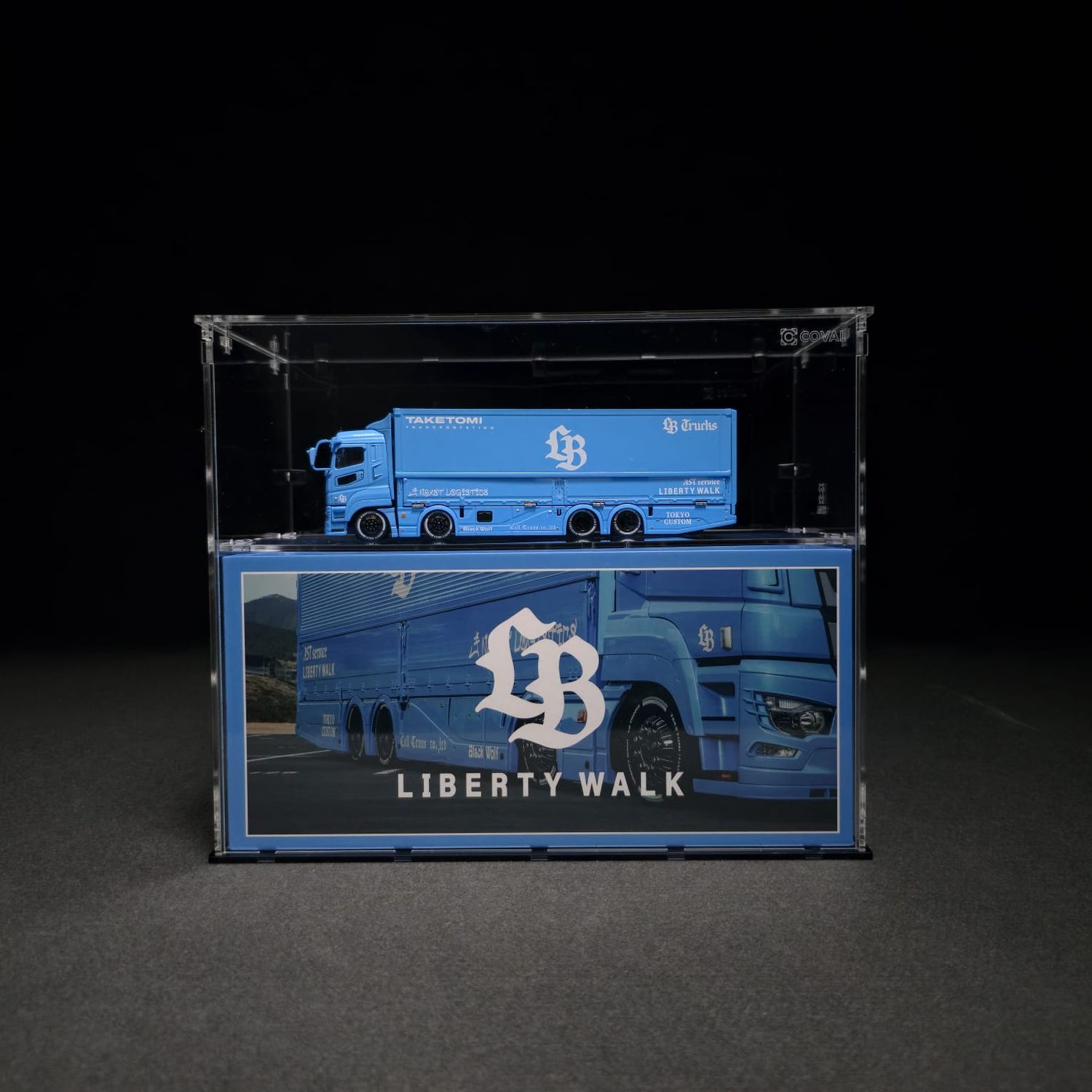 GCD-102TL Acrylic Display Case for GCD Models Long Truck and Packaging Box 1/64