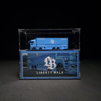 GCD-102LT Acrylic Display Case for GCD Models Long Truck and Packaging Box 1/64
