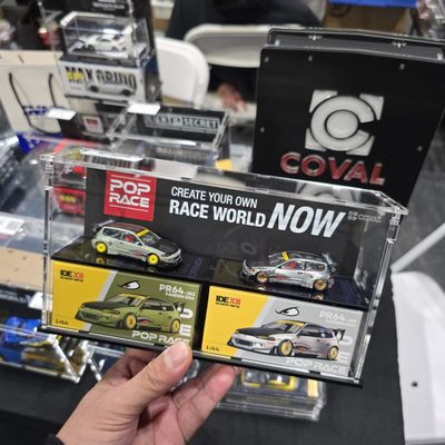 PRE-012 Acrylic Display Cabinet for 2 Pop Race Car and Giftbox