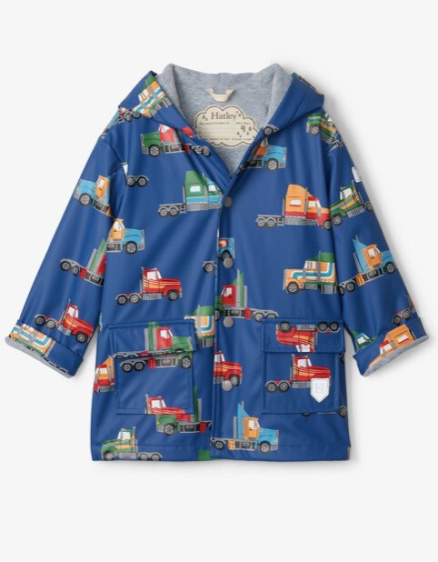 Hatley Big Rigs Raincoat Newborn Baby Clothing 3 18 months
