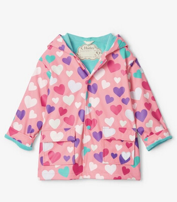 Hatley Colourful Hearts Colour Changing Raincoat