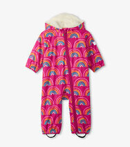 Hatley Rainy Rainbows Sherpa Lined Baby Rain Suit