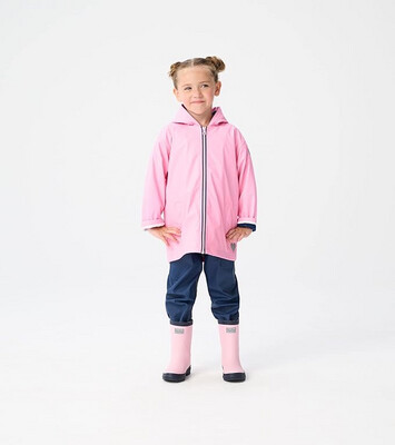 Hatley Classic Pink Zip Up Raincoat