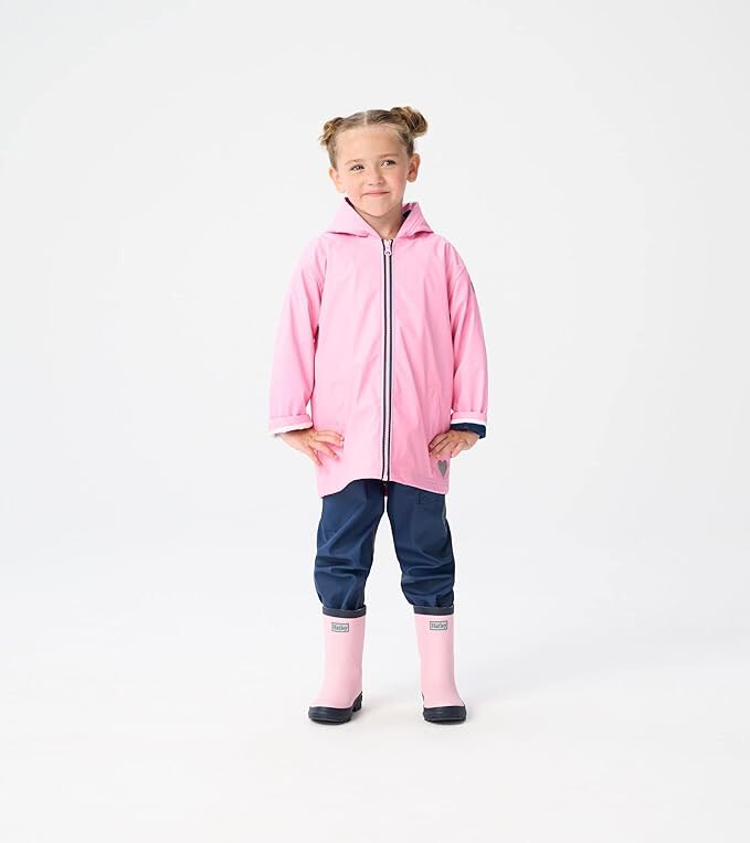 Hatley Classic Pink Zip Up Raincoat Hatley Classic Pink Zip Up Raincoat