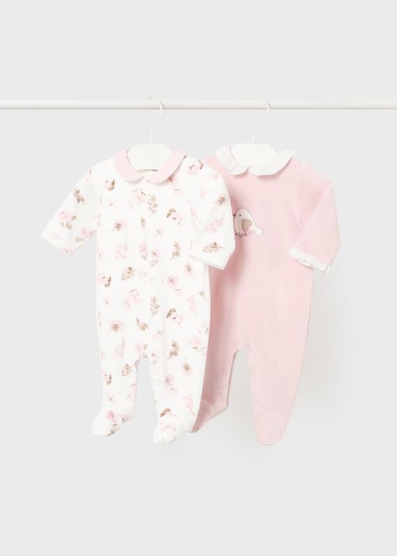 Mayoral Newborn Girl Set of 2 Rompers Mayoral Newborn Girl Set of 2 Rompers