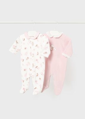 Mayoral Newborn Girl Set of 2 Rompers