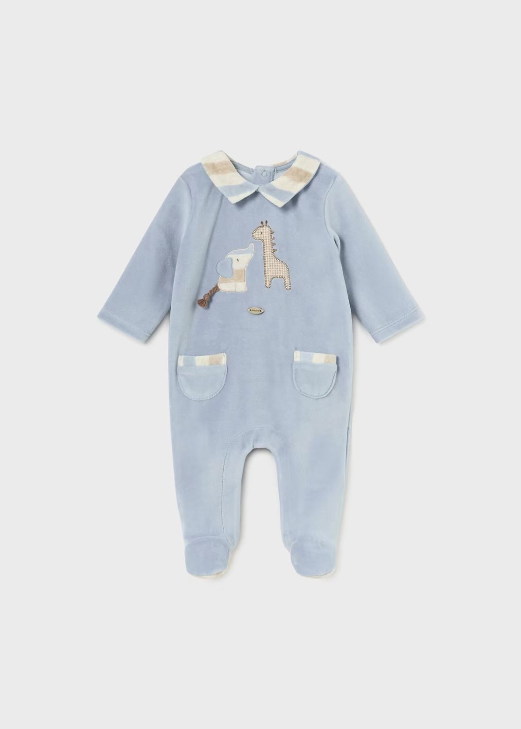 Newborn Boy Romper with Collar Newborn Boy Romper with Collar