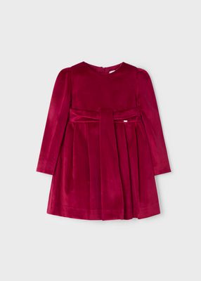 MAYORAL Girl Pleated Velvet Dress