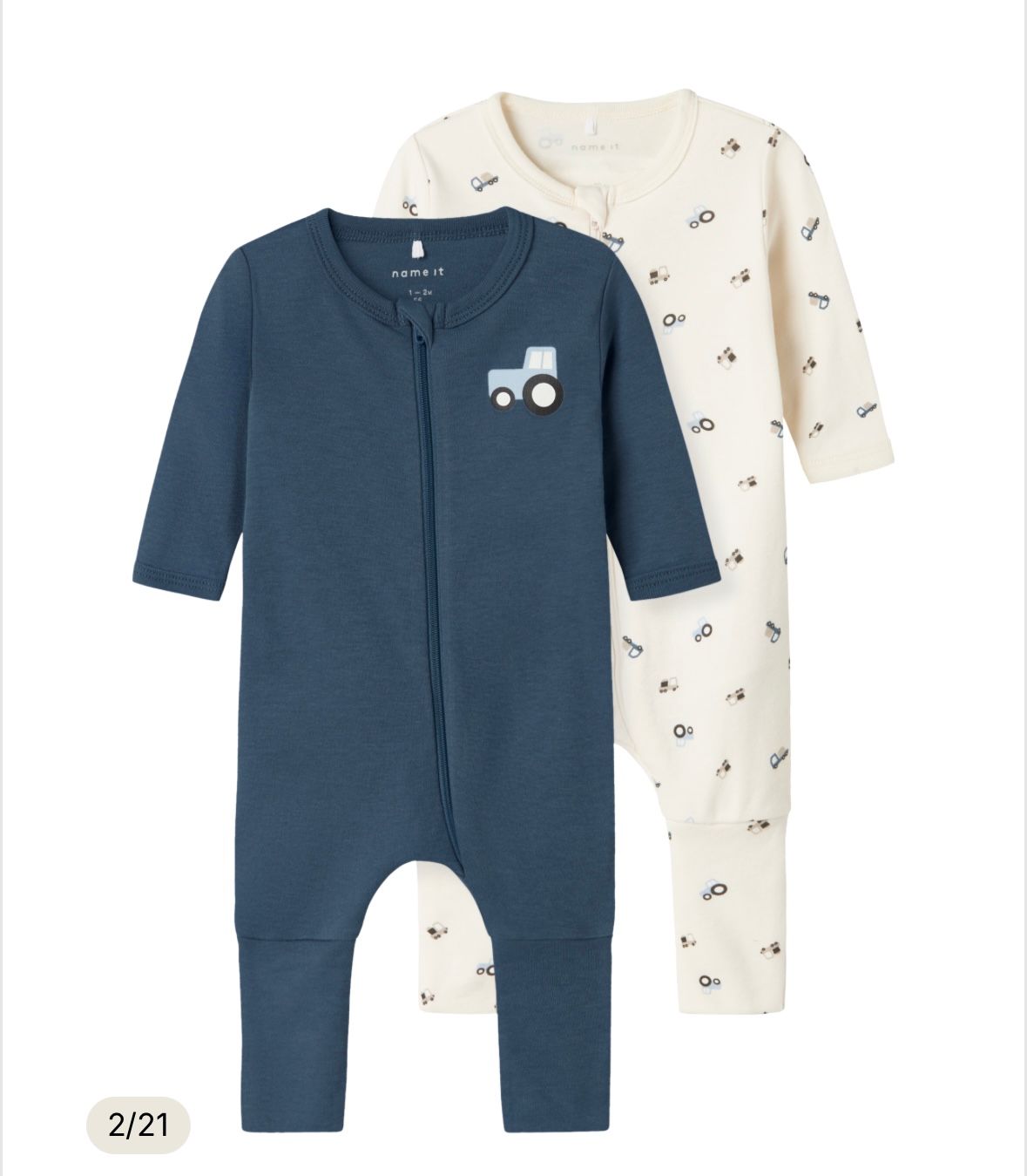 Name it 2 pack babygrows