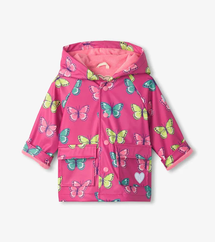 Hatley Toddler Girls Bold Butterflies Button-Up Rain Jacket Hatley Toddler Girls Bold Butterflies Button-Up Rain Jacket