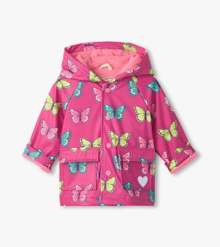 Hatley Toddler Girls Bold Butterflies Button-Up Rain Jacket Hatley Toddler Girls Bold Butterflies Button-Up Rain Jacket