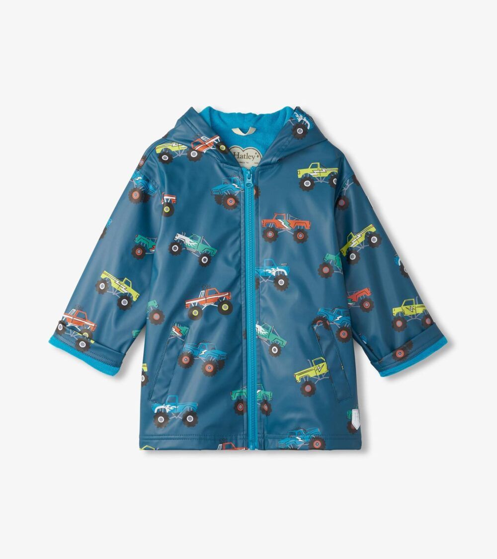 Hatley Monster Trucks Zip Up Raincoat Hatley Monster Trucks Zip Up Raincoat