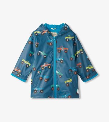 Hatley Monster Trucks Zip Up Raincoat Hatley Monster Trucks Zip Up Raincoat