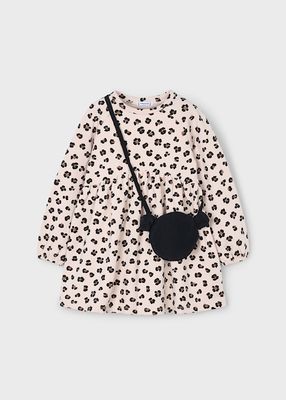 Mayoral Girls fleece dress with bag Mayoral Girls fleece dress with bag