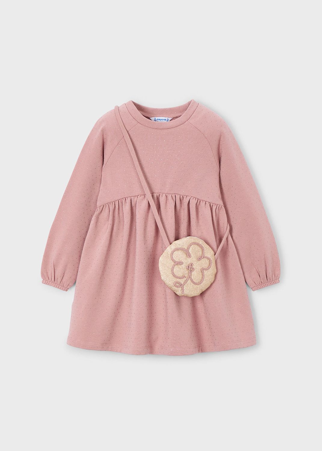 Mayoral Girls fleece dress with bag Mayoral Girls fleece dress with bag