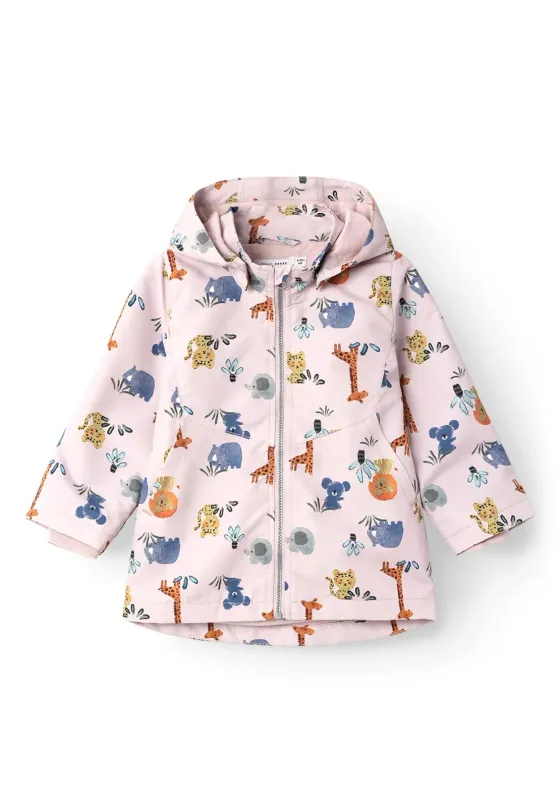 NAME IT Baby Girl Mini Animal Maxi Jacket, Burnished Lilac NAME IT Baby Girl Mini Animal Maxi Jacket, Burnished Lilac
