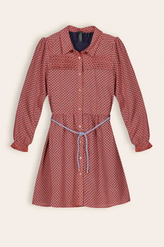 NONO  Mikky Dress With Shirt Collar
