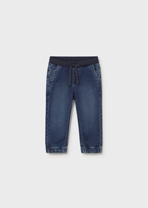 Mayoral Soft denim jogger pants