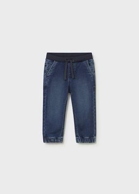 Mayoral Soft denim jogger pants