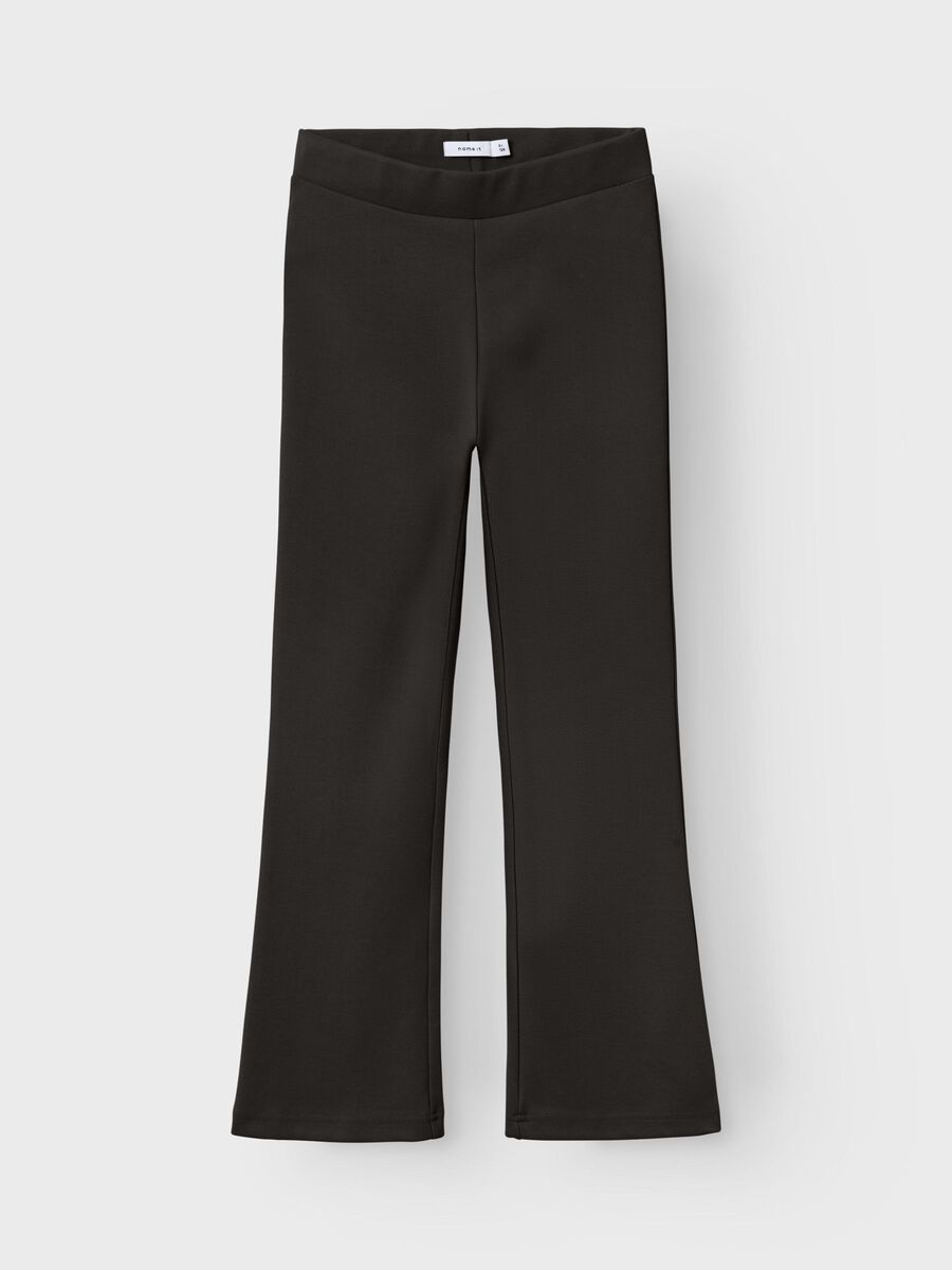 NAMEIT  VISCOSE BOOTCUT TROUSERS BLACK