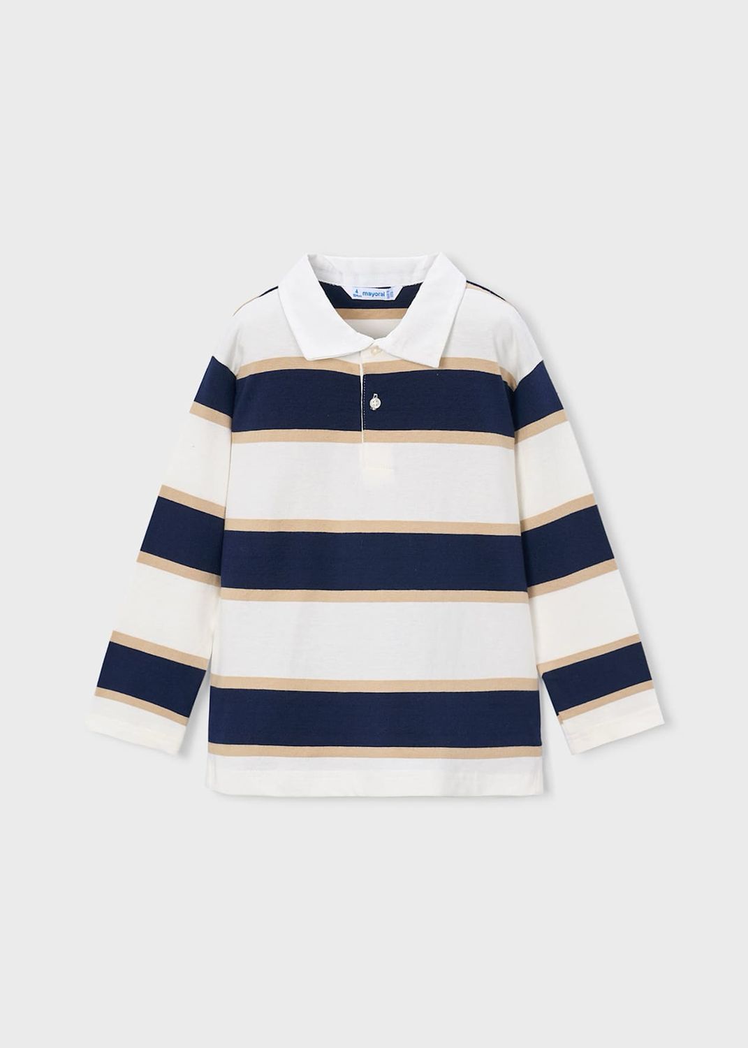 Mayoral Long-sleeved striped polo shirt for boys Mayoral Long-sleeved striped polo shirt for boys