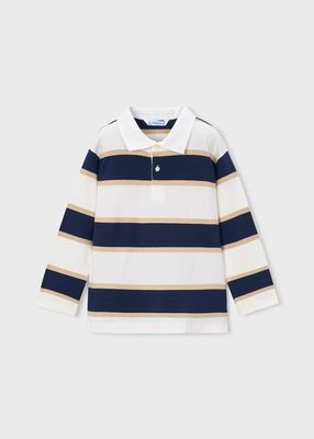 Mayoral Long-sleeved striped polo shirt for boys