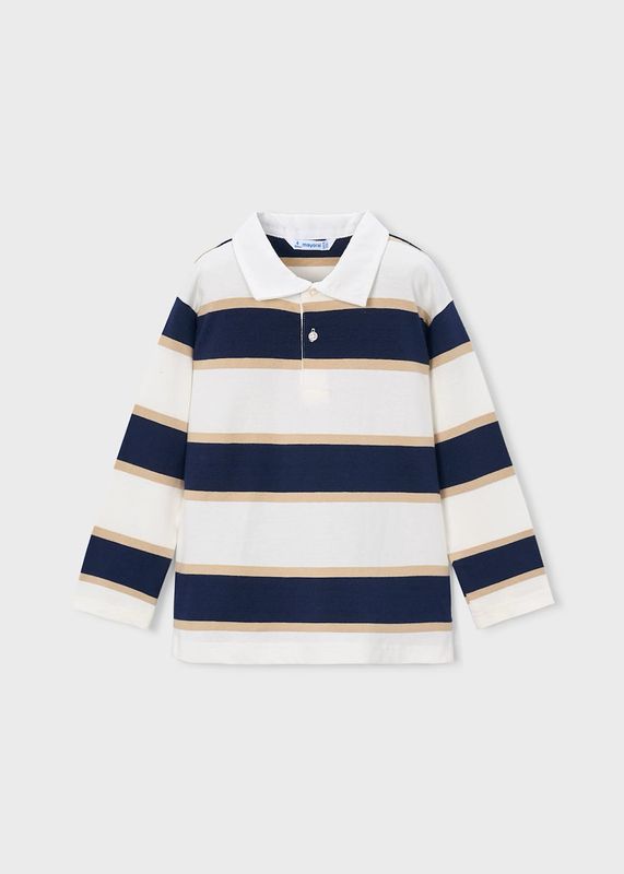 Mayoral Long-sleeved striped polo shirt for boys