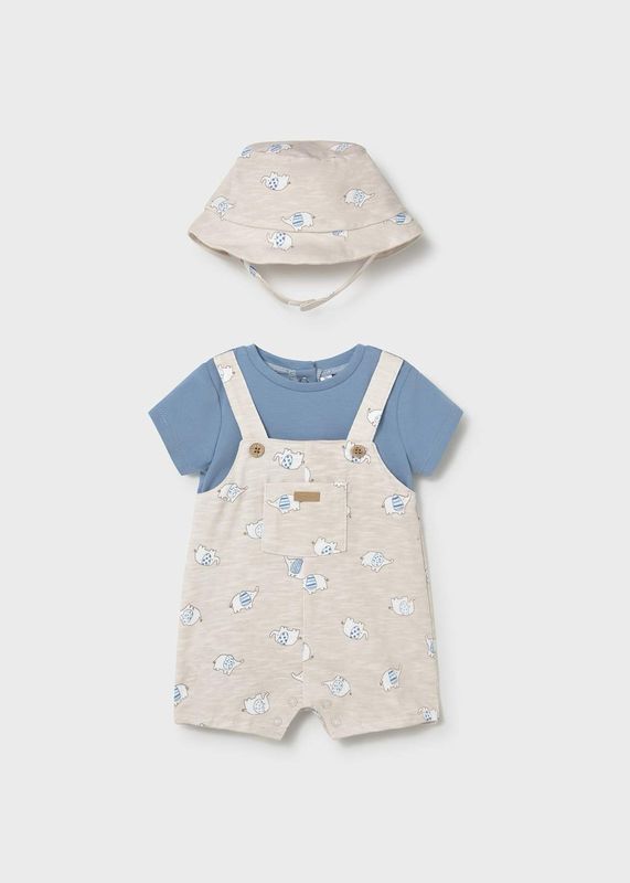 MAYORAL Mock dungarees with newborn hat