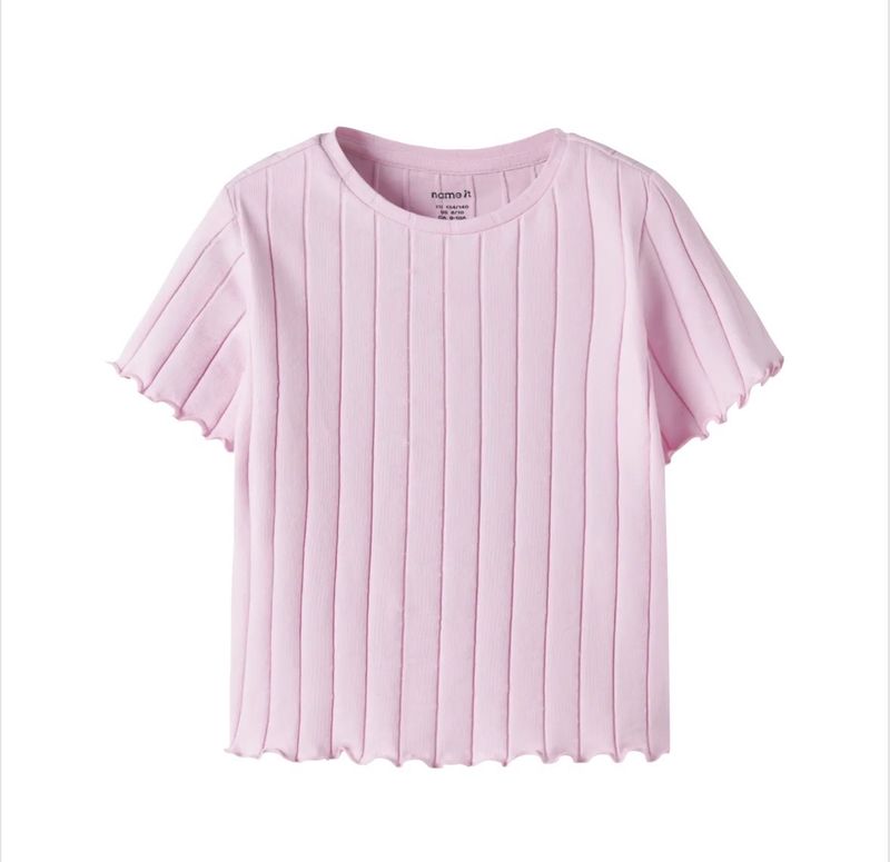 NAMEIT  PINK CROPPED FIT T-SHIRT