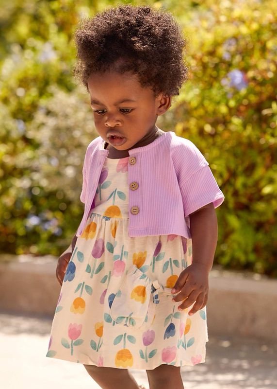 MAYORAL printed dress with jacket