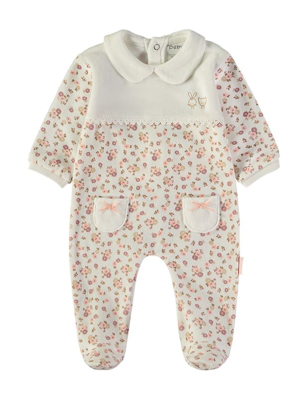 BABYBOL  VELOUR SLEEPSUIT