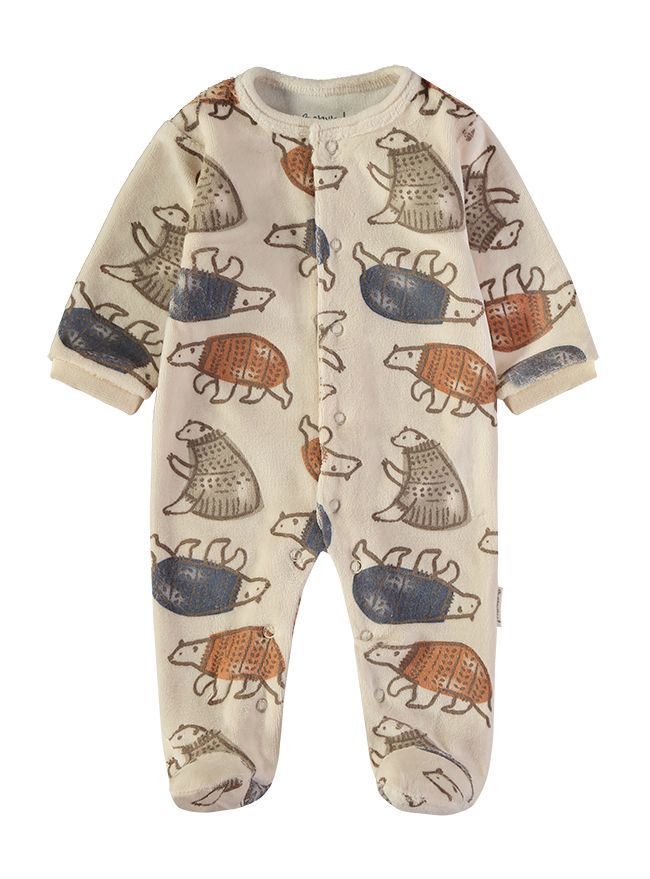BABYBOL  VELOUR SLEEPSUIT