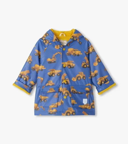 HATLEY Baby & Toddler Boys Construction Trucks Raincoat